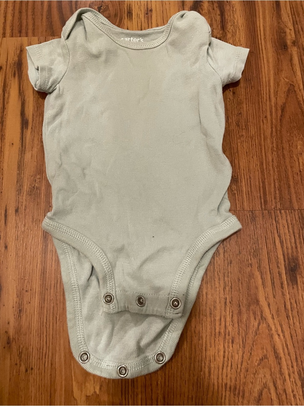 Carter's Short Sleeve One-Piece Bodysuit in Sage Green